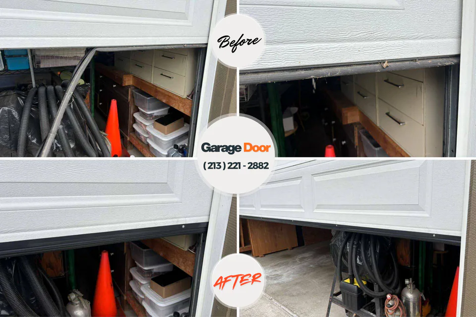 Before and after: garage door repair Waveland, MS